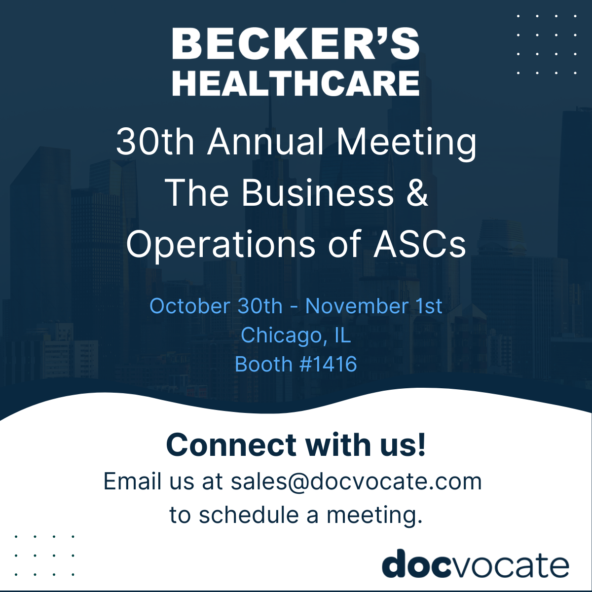 Becker's Healthcare 30th Annual Meeting: The Business & Operations of ASCs